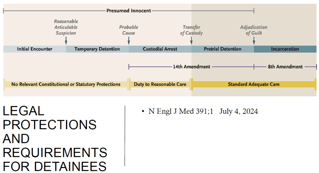 Legal protections and requirements for detainees