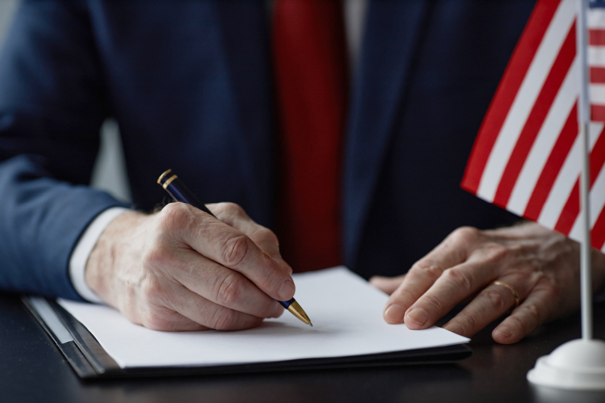 Governor signing a bill into law